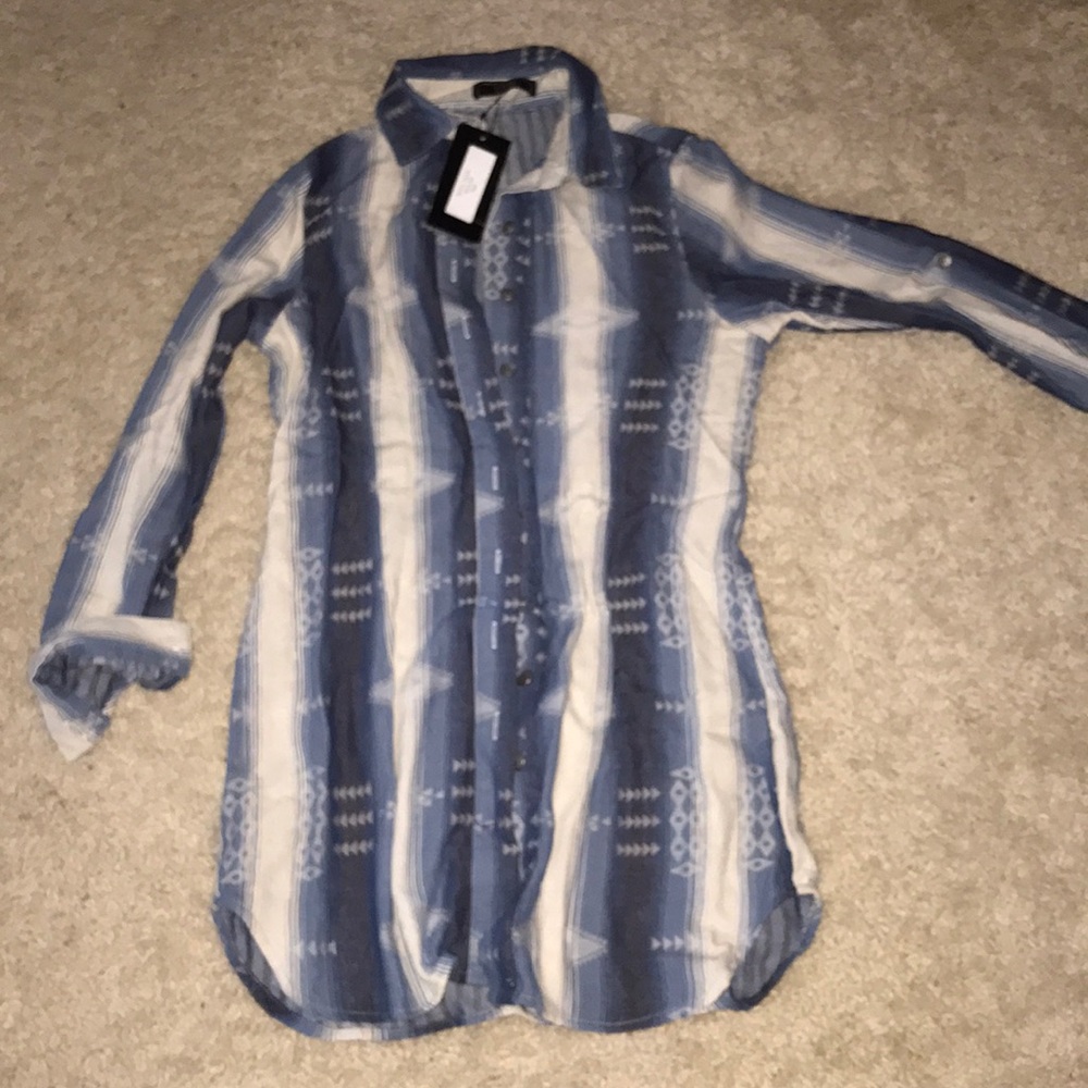 Blue/white Aztec cardigan or dress